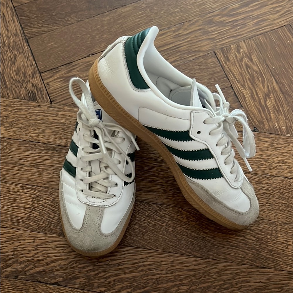 Adidas Classic Sambas - White and Green